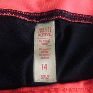 Justice ACTIVE brand navy blue kids leggings